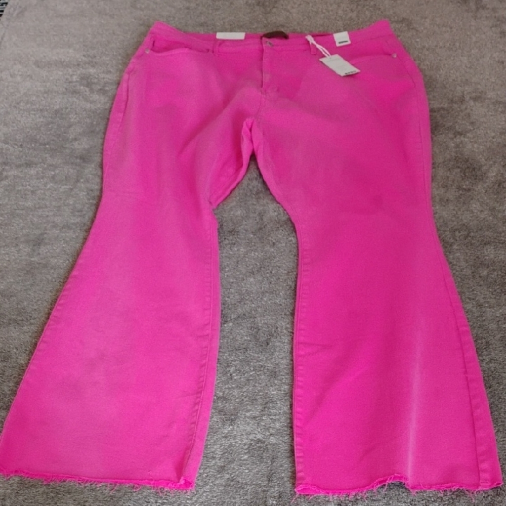 Judy Blue Hot Pink Flare Jeans